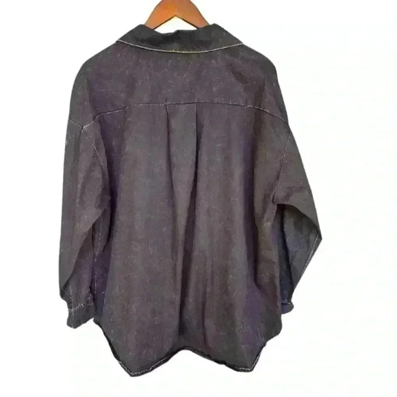 NWOT Zenana Premium Cotton Vintage Washed Shacket - Picture 2 of 7